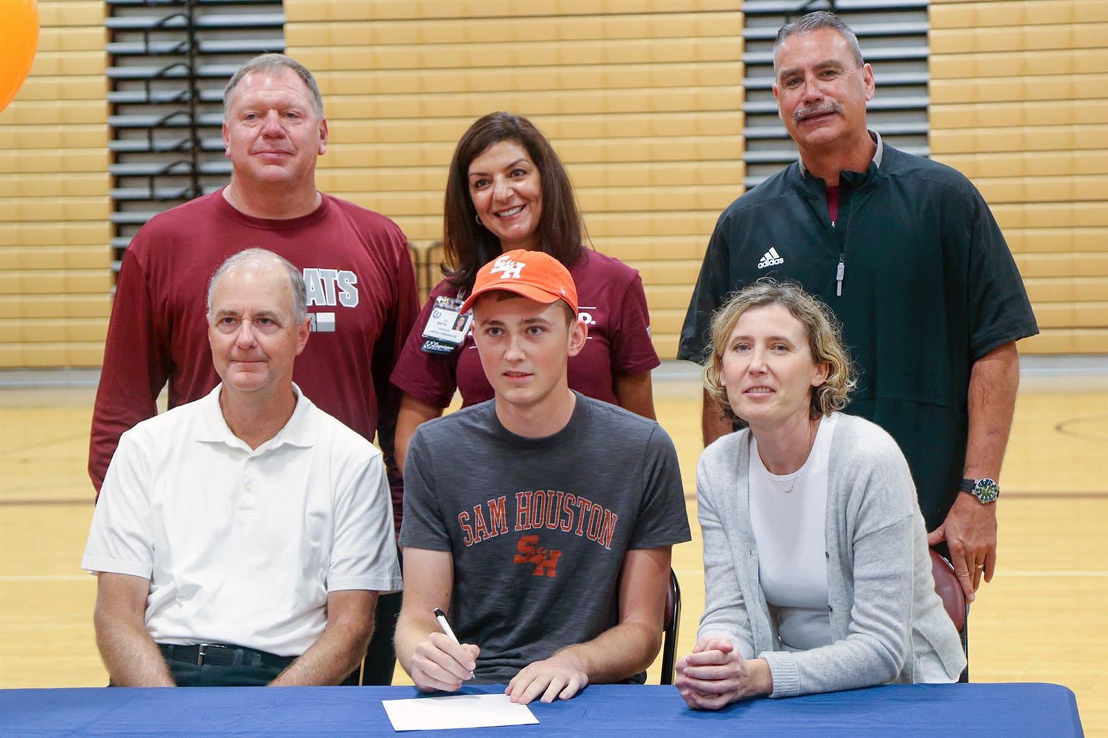 Cy-Fair High School senior Thomas Pickrell, seated center, signed a letter of intent to play golf collegiately